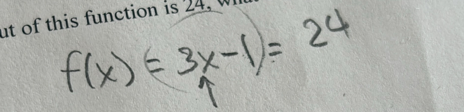 ut of this function is 24, w