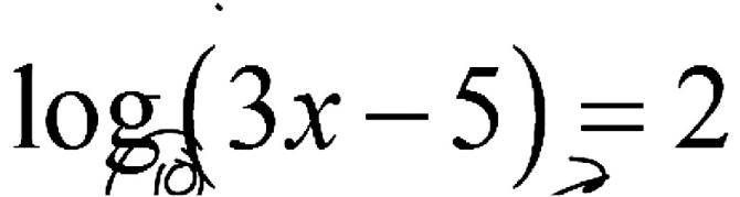 log (3x-5)=2