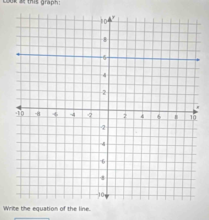 Look at this graph: 
Wrtion of the line.