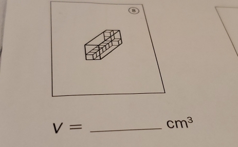 V=
cm^3