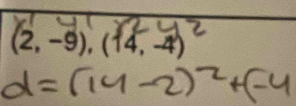 (2, −9), (14, −4)