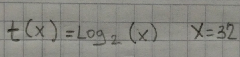 t(x)=log _2(x)x=32