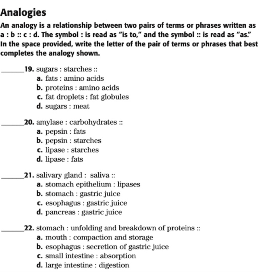 แก้ไขแล้ว:Analogies An analogy is a relationship between two pairs of ...