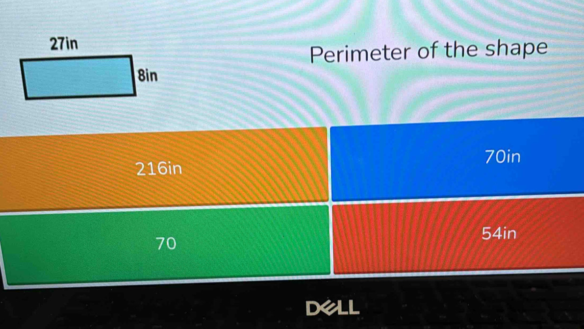 Perimeter of the shape 
Dell