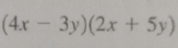 (4x-3y)(2x+5y)