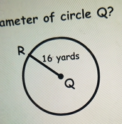 ameter of circle Q?