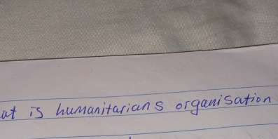 at is humanitarians organisation