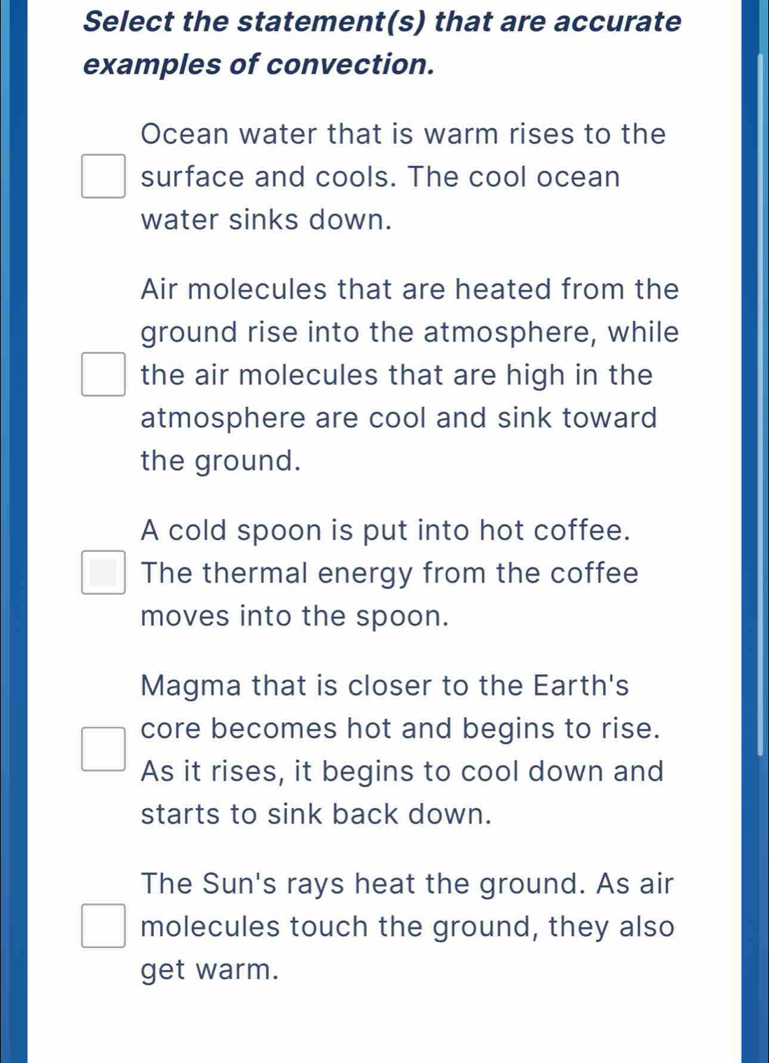 Solved: Select the statement(s) that are accurate examples of ...
