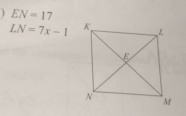 ) EN=17
LN=7x-1