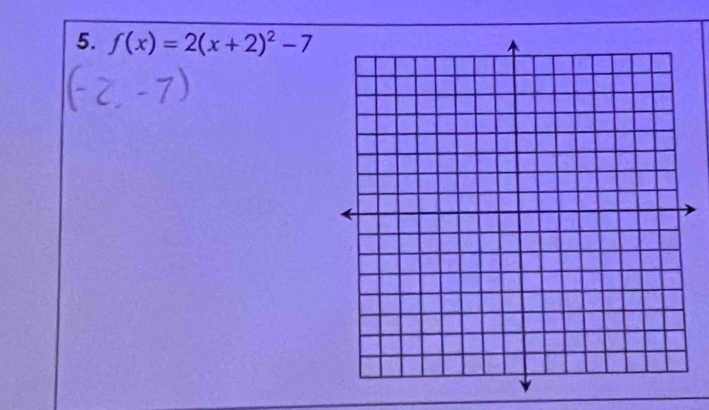 f(x)=2(x+2)^2-7