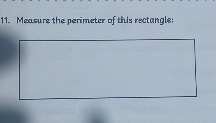 Measure the perimeter of this rectangle: