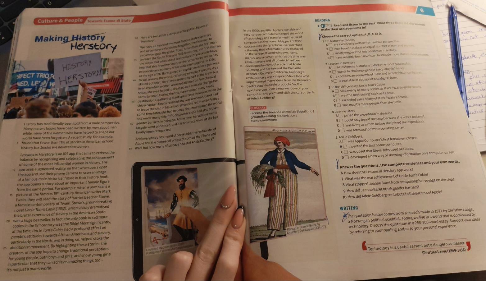 Risolto:Culture & People Towards Esame di Stato READING Making History ...
