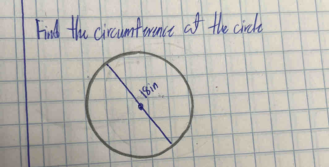 Find the circumfwrance of the circl