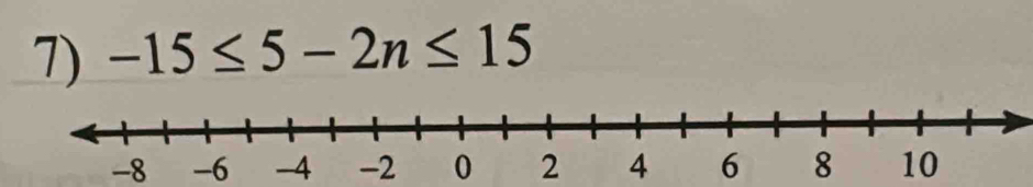 -15≤ 5-2n≤ 15
-8