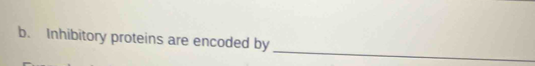 Inhibitory proteins are encoded by