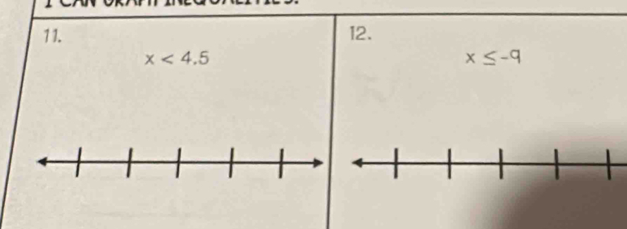 x<4.5
x≤ -9