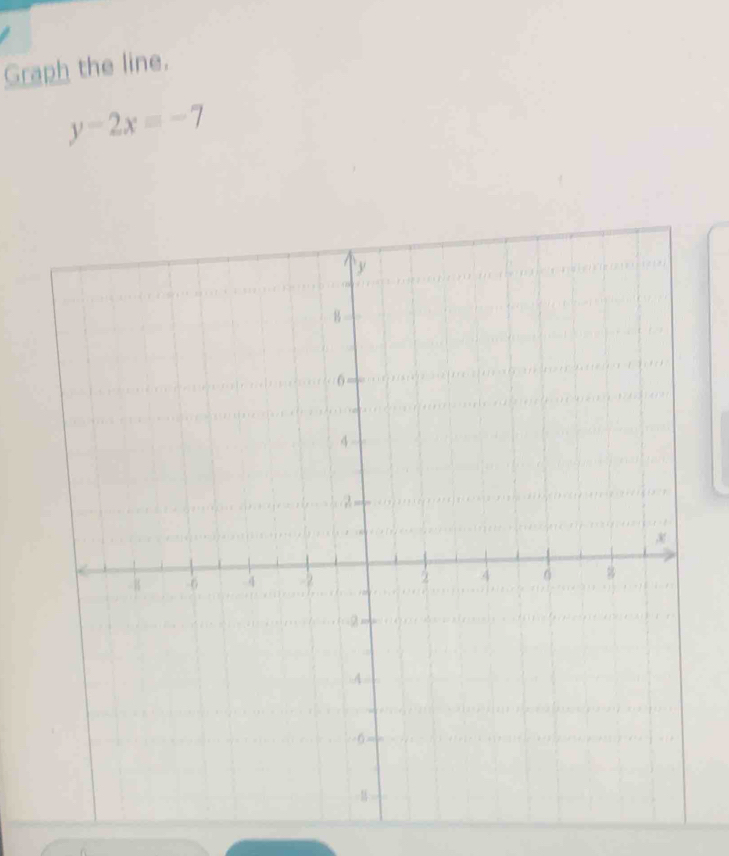 Graph the line.
y-2x=-7