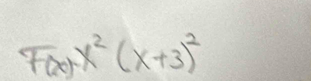 F(x)-x^2(x+3)^2