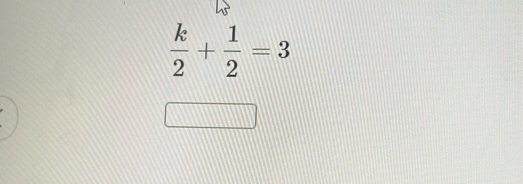  k/2 + 1/2 =3