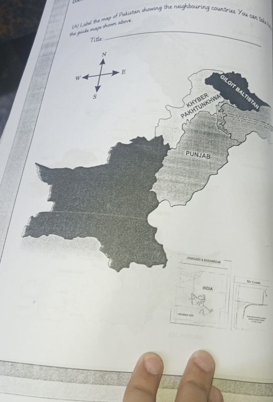 Solved: Label the map of Pakistan showing the neighbouring countries ...