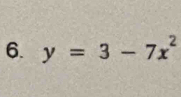 y=3-7x^2