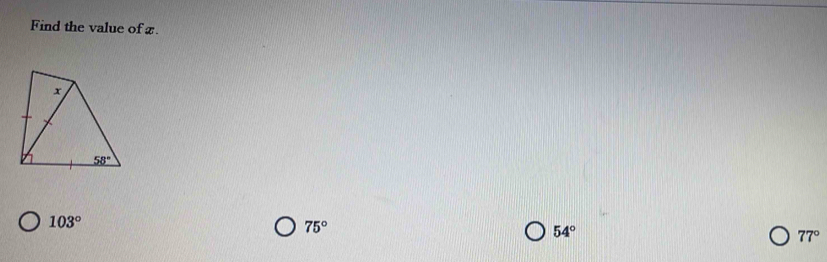 Find the value of £.
103°
75°
54°
77°