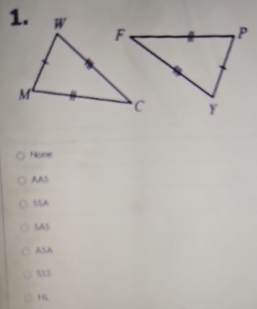 None
A,A⑤
SSA
SAS
ASA
HL