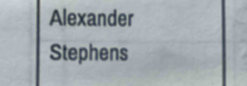 Alexander 
Stephens