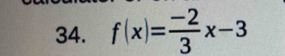 f(x)= (-2)/3 x-3