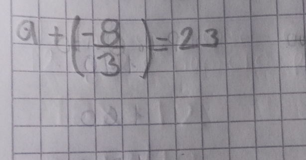 a+( (-8)/3 )=23