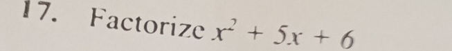 Factorize x^2+5x+6