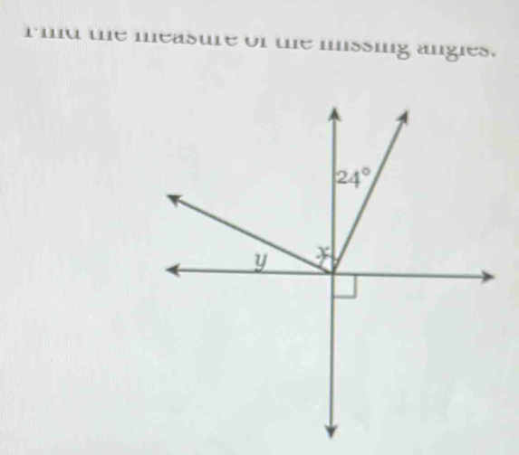 md te measure of te mssing angles.