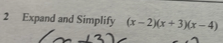 Expand and Simplify (x-2)(x+3)(x-4)