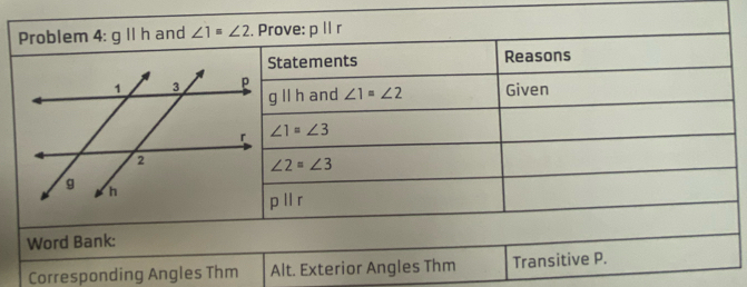 Corresponding Angles Thm