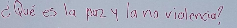 Quees la pazy lano violencia?