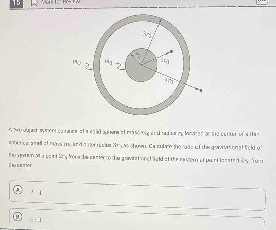 Solved: for Review A two-object system consists of a solid sphere of ...