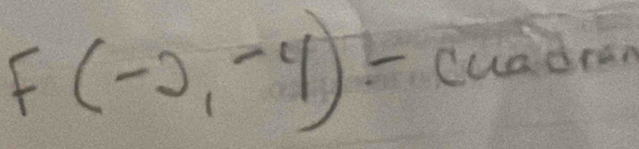 F(-2,-4)- cuadran