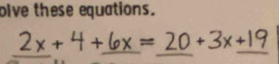 olve these equations. 
=