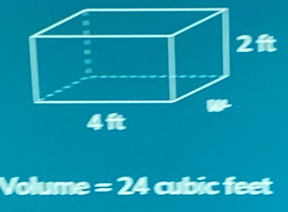 Volume =24 cubic feet