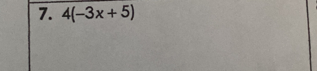 4(-3x+5)