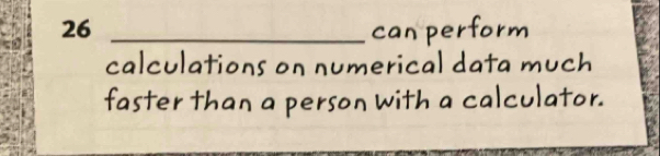 calculations on numer 

taster than a person wit