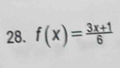 f(x)= (3x+1)/6 