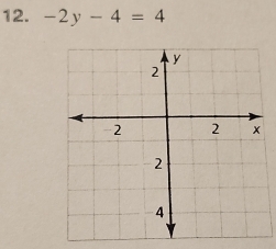 -2y-4=4