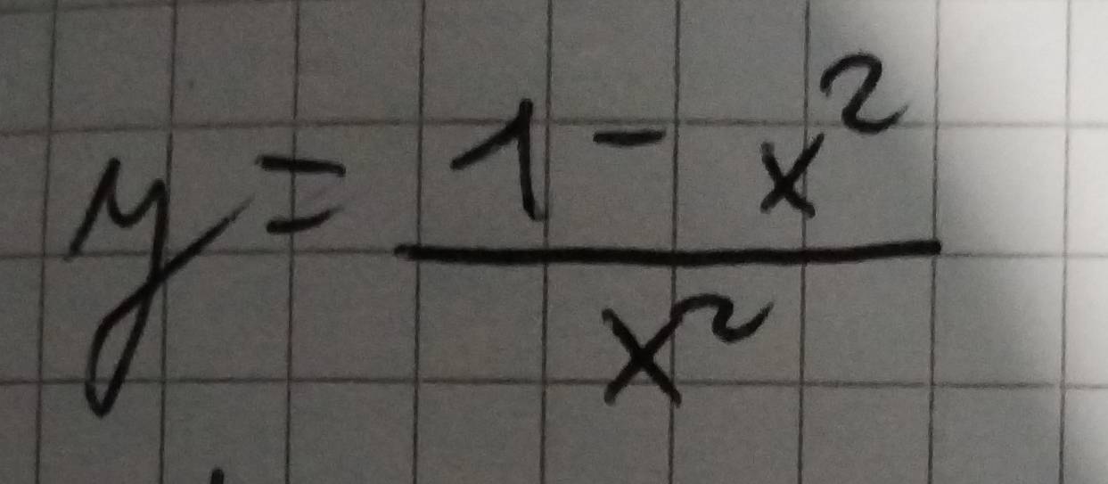 y= (1-x^2)/x^2 