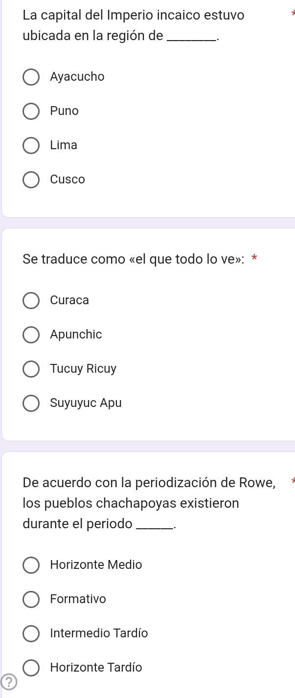 Resuelto:La capital del Imperio incaico estuvo ubicada en la región de ...