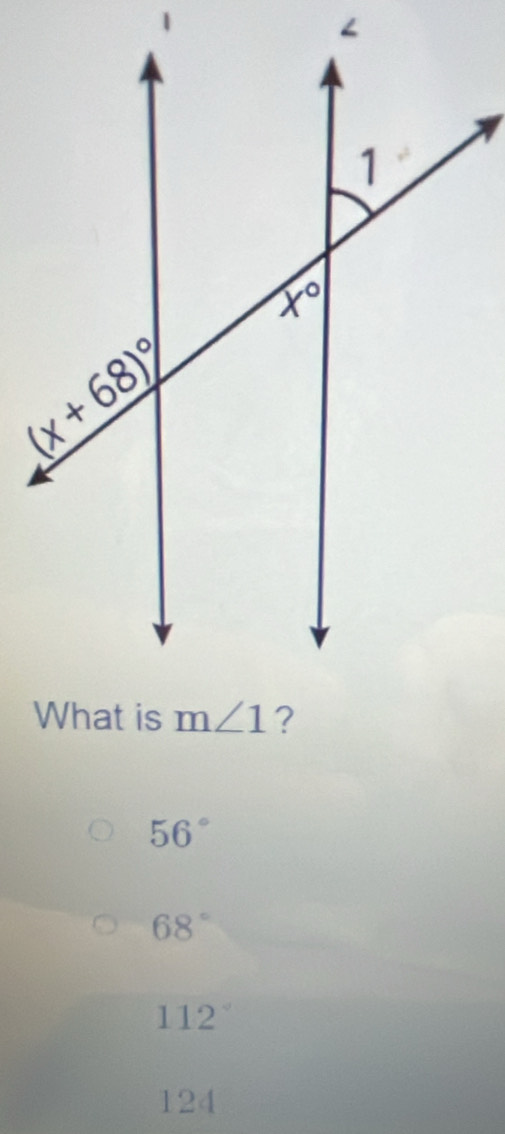 56°
68°
112°
124