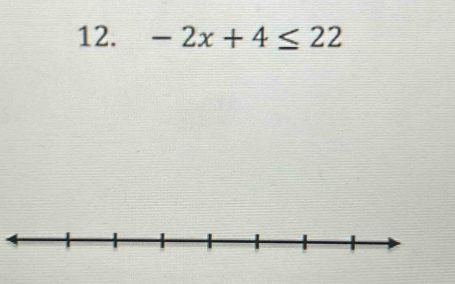 -2x+4≤ 22