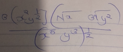 frac 8(x^2y^(frac 1)2)(sqrt[](y^-))(x^2y^2)^ 1/2 