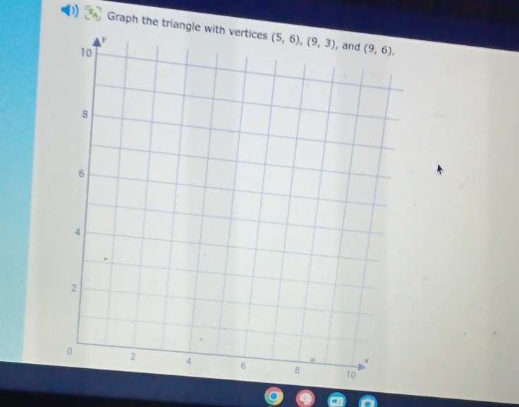 Graph the triangle with vertices