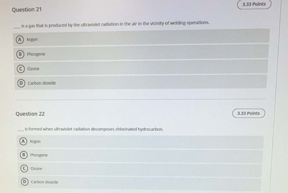 Solved: is a gas that is produced by the ultraviolet radiation in the